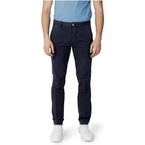 Chinos, male, , Size: W36 Slim Cotton Pants with Elastane - Blauer - Modalova