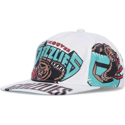 Caps, male, , Size: ONE SIZE Grizzlies Flat Visor Cap - Mitchell & Ness - Modalova