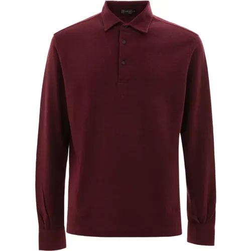 Cotton and Cashmere Polo Shirt , male, Sizes: L - Corneliani - Modalova