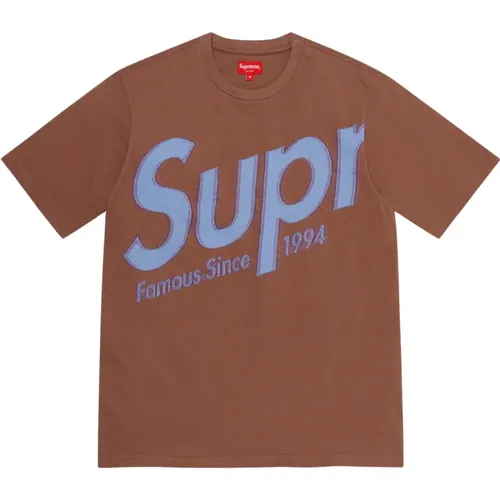 Intarsia Spellout Tee , male, Sizes: L, S, M, XL - Supreme - Modalova