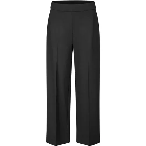 Elastische Taille Weite Bein Hose Schwarz , Damen, Größe: S - Masai - Modalova