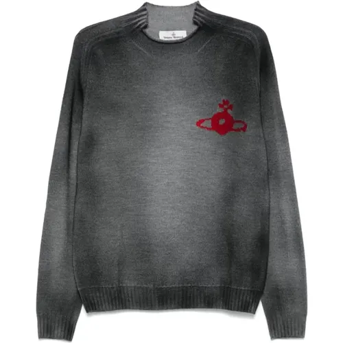 Grau/Schwarzer Pullover für Männer - Vivienne Westwood - Modalova