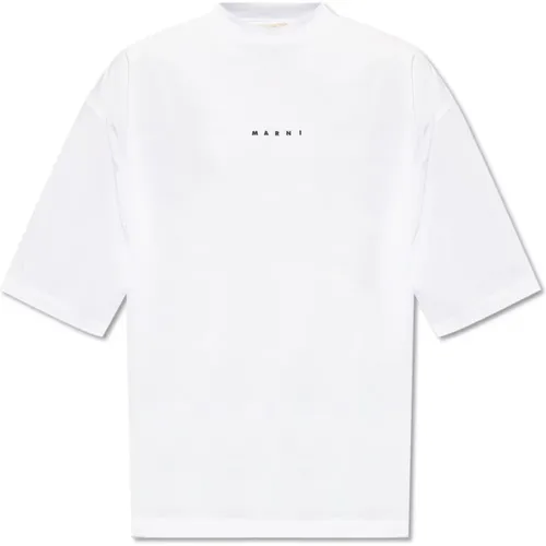 T-Shirt mit Logo , Herren, Größe: S - Marni - Modalova