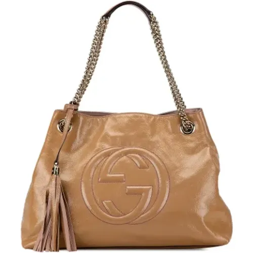 Pre-owned Tote Bags, female, , Size: ONE SIZE Pre-owned Leather totes - Gucci Vintage - Modalova