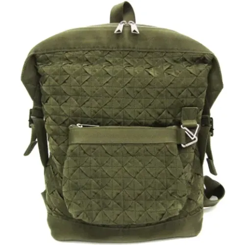 Pre-owned Backpacks, male, , Size: ONE SIZE Pre-owned Canvas backpacks - Bottega Veneta Vintage - Modalova