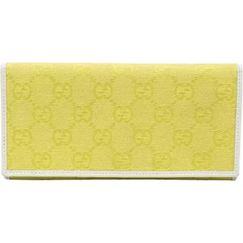 Pre-owned Wallets, female, , Size: ONE SIZE Pre-owned Canvas wallets - Gucci Vintage - Modalova