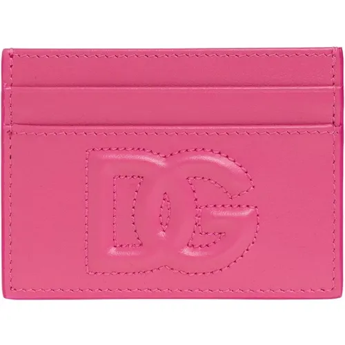 Leather card holder , female, Sizes: ONE SIZE - Dolce & Gabbana - Modalova