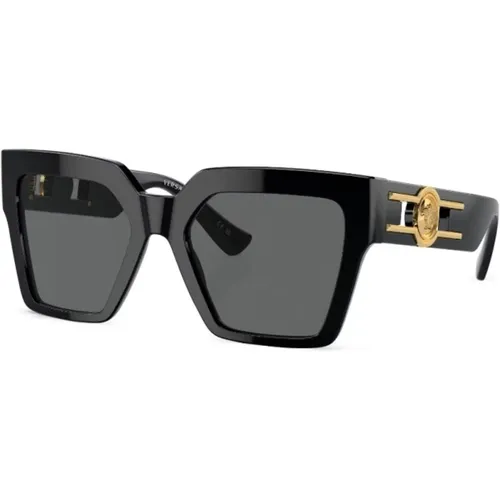 Schwarze Sonnenbrille mit Originalzubehör - Versace - Modalova