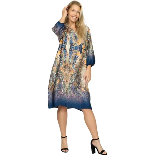 Blaues Paisley Kleid Shila.Ea24 Stil - 2-Biz - Modalova