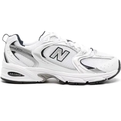 White Mesh Low-Top Sneakers , male, Sizes: 5 1/2 UK, 7 1/2 UK, 4 UK, 2 1/2 UK, 9 UK - New Balance - Modalova