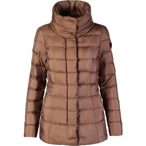 Down Jackets, female, , Size: 2XS Short Down Jacket with High Collar - Peuterey - Modalova