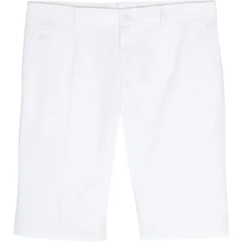 Weiße maßgeschneiderte Bermuda-Shorts mit DG-Logo - Dolce & Gabbana - Modalova