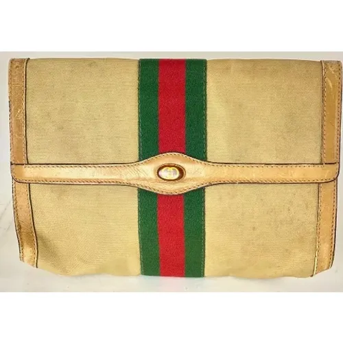 Pre-owned Wallets, female, , Size: ONE SIZE Pre-owned Canvas Bags - Fair Condition - Gucci Vintage - Modalova