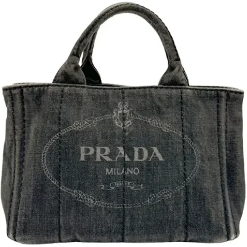 Pre-owned Tote Bags, female, , Size: ONE SIZE Pre-owned Canvas prada-bags - Prada Vintage - Modalova