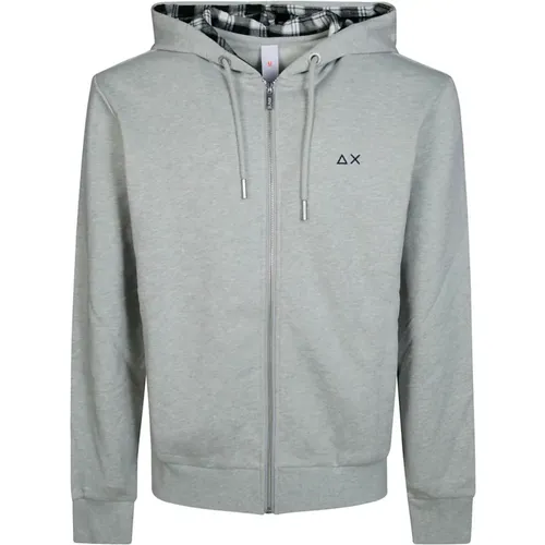 Zip-throughs, male, , Size: M Contrast Zip Hoodie - Sun68 - Modalova