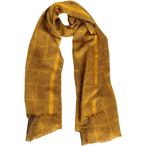 Scarves, male, , Size: ONE SIZE Printed Viscose Scarf - Trussardi - Modalova