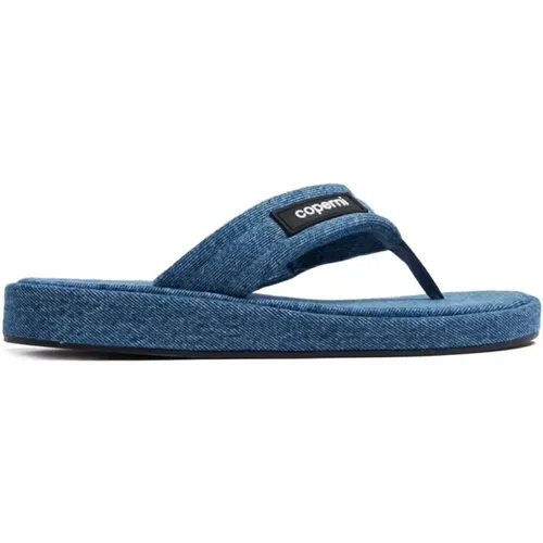 Flip Flops, female, , Size: 6 US Branded denim flip-flop - Coperni - Modalova