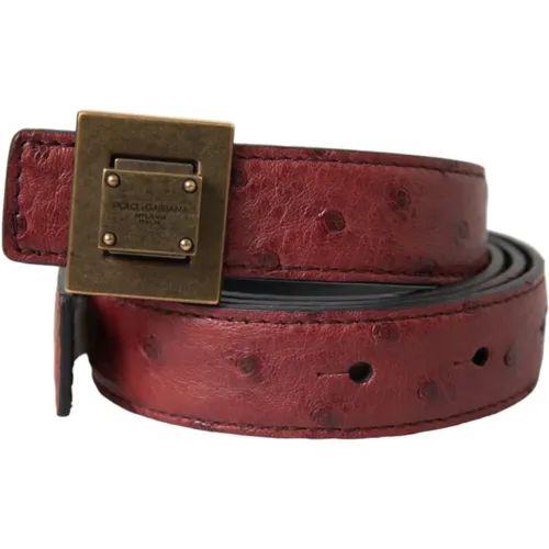 Metal Buckle Leather Belt , female, Sizes: 85 CM - Dolce & Gabbana - Modalova