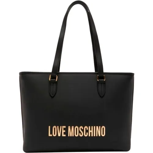 Schwarze Shopper Tasche Moderner Stil - Moschino - Modalova