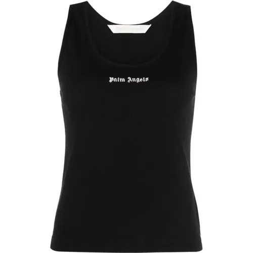 Scoop Neck Racerback Shirt , female, Sizes: S, XS, M - Palm Angels - Modalova