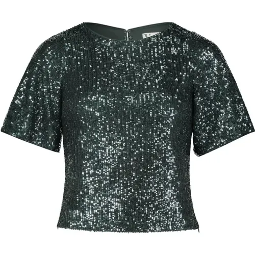 Pailletten Shirt mit Rückenausschnitt , Damen, Größe: 2XL - Vera Mont - Modalova