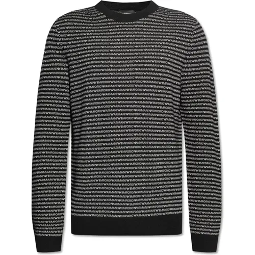 Monogrammed sweater , male, Sizes: 2XL, L, XL - Emporio Armani - Modalova