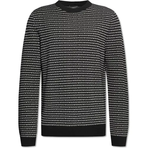 Monogrammed sweater , male, Sizes: 2XL, M, L, XL - Emporio Armani - Modalova