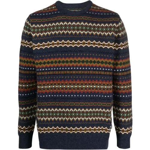 Fairisle Crew Neck Sweater , Herren, Größe: S - Barbour - Modalova