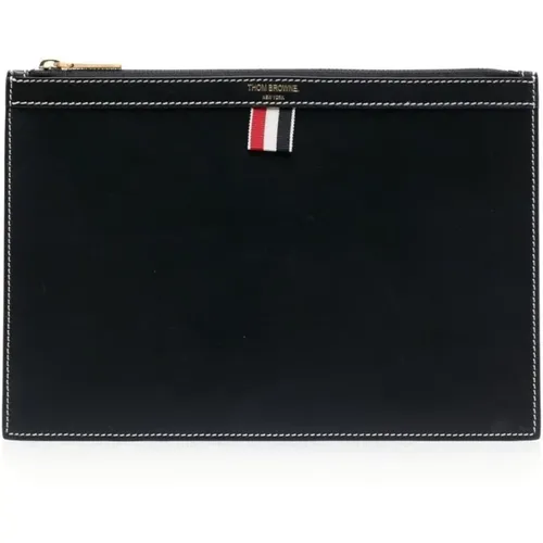 Wallets & Cardholders, male, , Size: ONE SIZE Wallet with 4-Bar Tab - Thom Browne - Modalova