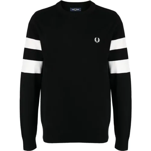 Sweatshirts, male, , Size: S Sweaters with Crew Neck - Fred Perry - Modalova