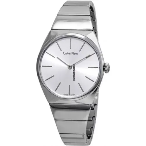 Watches, male, , Size: ONE SIZE Elegant Silver Quartz Watch for Men - Calvin Klein - Modalova