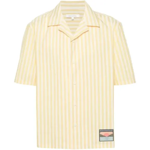 Light Stripes Resort Shirt , male, Sizes: S - Maison Kitsuné - Modalova