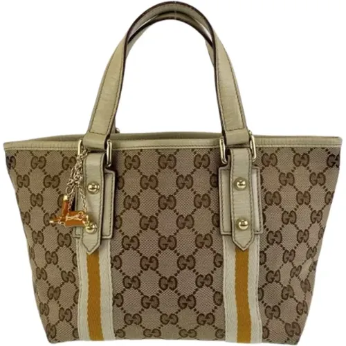 Pre-owned Tote Bags, female, , Size: ONE SIZE Pre-owned Canvas gucci-bags - Gucci Vintage - Modalova