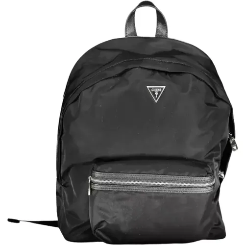 Schlanker Schwarzer Nylon-Rucksack mit Laptop-Fach - Guess - Modalova