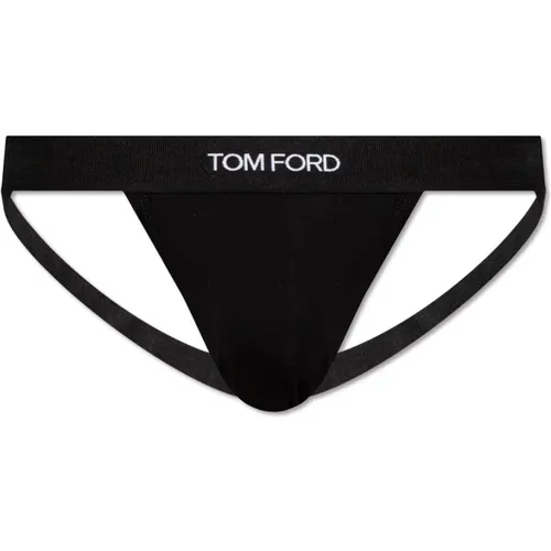 Bottoms, male, , Size: XL Jockstrap with logo - Tom Ford - Modalova