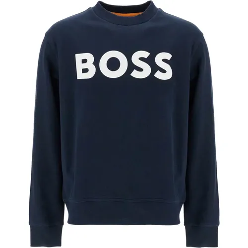 Basic Crew Logo Sweatshirt , Herren, Größe: M - Boss - Modalova