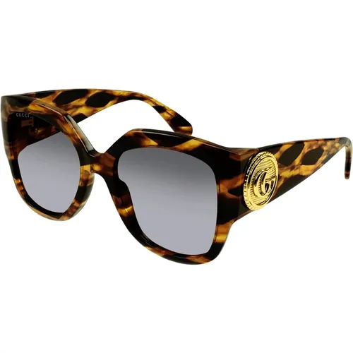 Havana/Grey Shaded Sunglasses,GG1407S Sunglasses - Gucci - Modalova