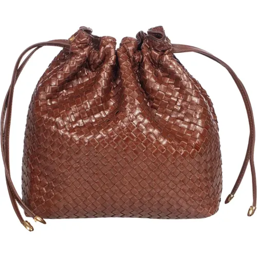 Leather Mini Bag with Drawstring Closure , female, Sizes: ONE SIZE - Tramontano - Modalova