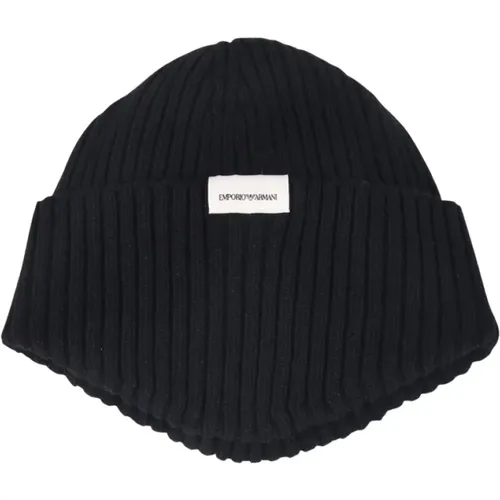 Beanies, male, , Size: L/XL Beanie Hat - Emporio Armani - Modalova