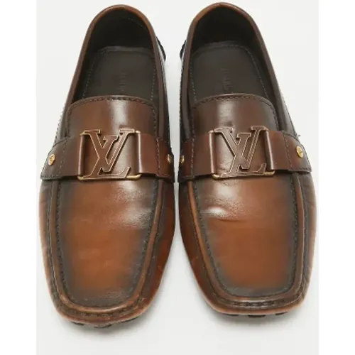 Pre-owned Leather flats , male, Sizes: 8 UK - Louis Vuitton Vintage - Modalova