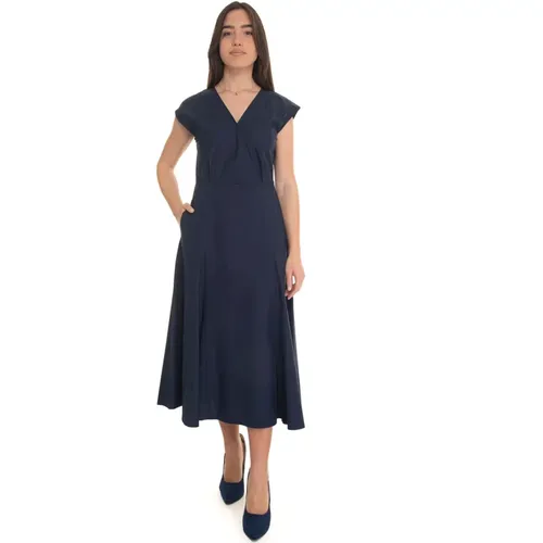 V-Neck Sleeveless Cotton Dress , female, Sizes: M, 2XL, L, S, XL - Pennyblack - Modalova