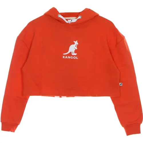 Kirsch Cropped Hoodie Leichtes Sweatshirt , Damen, Größe: S - Kangol - Modalova