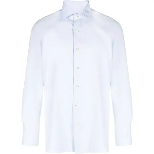 Cotton/silk shirt , male, Sizes: 3XL, 2XL, 4XL - Finamore - Modalova