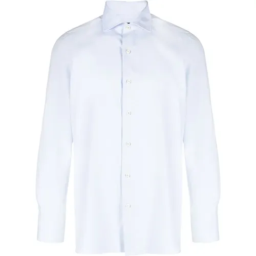 Cotton/silk shirt , male, Sizes: L, 2XL, 4XL - Finamore - Modalova