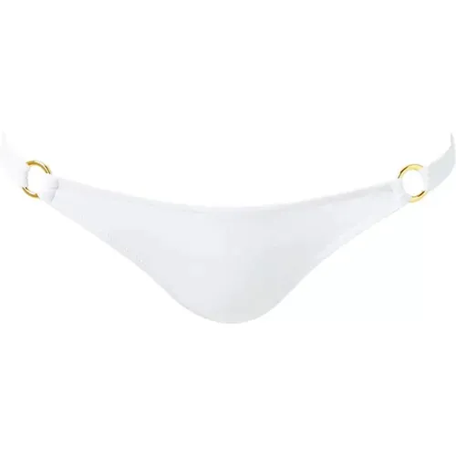 Weiße Hipster Bikini Bottoms mit Goldenen Ringen , Damen, Größe: XL - Melissa Odabash - Modalova