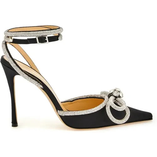 Pumps, female, , Size: 11 US Crystal-Embellished Satin Pumps - Mach & Mach - Modalova