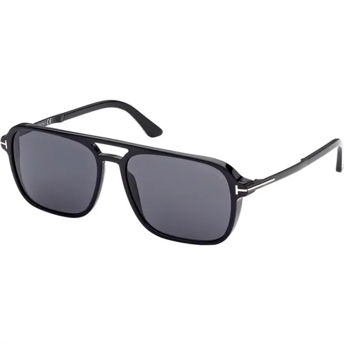 Crosby Sunglasses in Shiny /Grey , male, Sizes: 59 MM - Tom Ford - Modalova