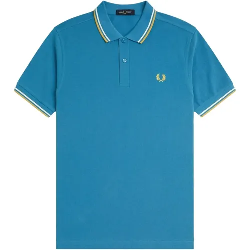 Polo Shirts, male, , Size: XL Double Stripe Polo Shirt M3600 - Fred Perry - Modalova