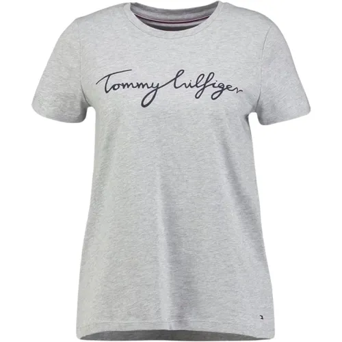 Logo Signature T-Shirt - Grau - Tommy Hilfiger - Modalova