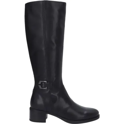 Leather Boot with 4.5cm Heel , female, Sizes: 7 UK, 4 UK, 6 UK - Nerogiardini - Modalova